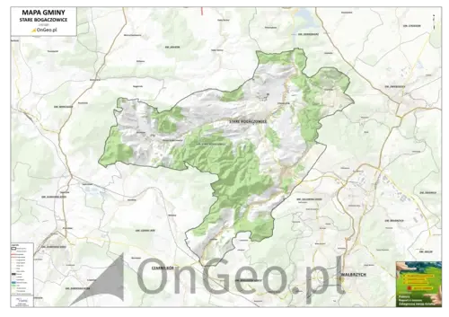 Mapa gminy Stare Bogaczowice